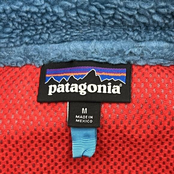 Patagonia Vest Womens Medium Blue Retro X Fleece Sherpa Zip Pockets Outdoor - Picture 6 of 11